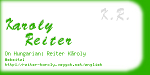 karoly reiter business card